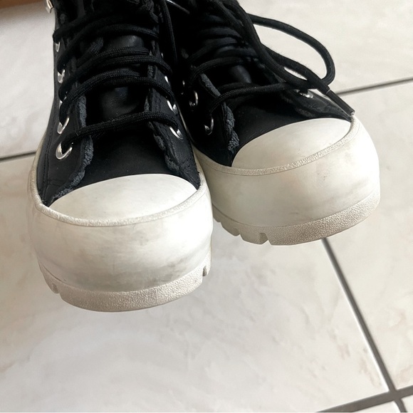 Convers All Start Taylor Sneakers Women 6.5 Leather Platform Skater Chunky - Picture 8 of 13